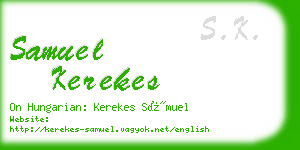 samuel kerekes business card